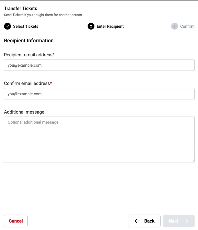 Step 2: Enter your guest's email
