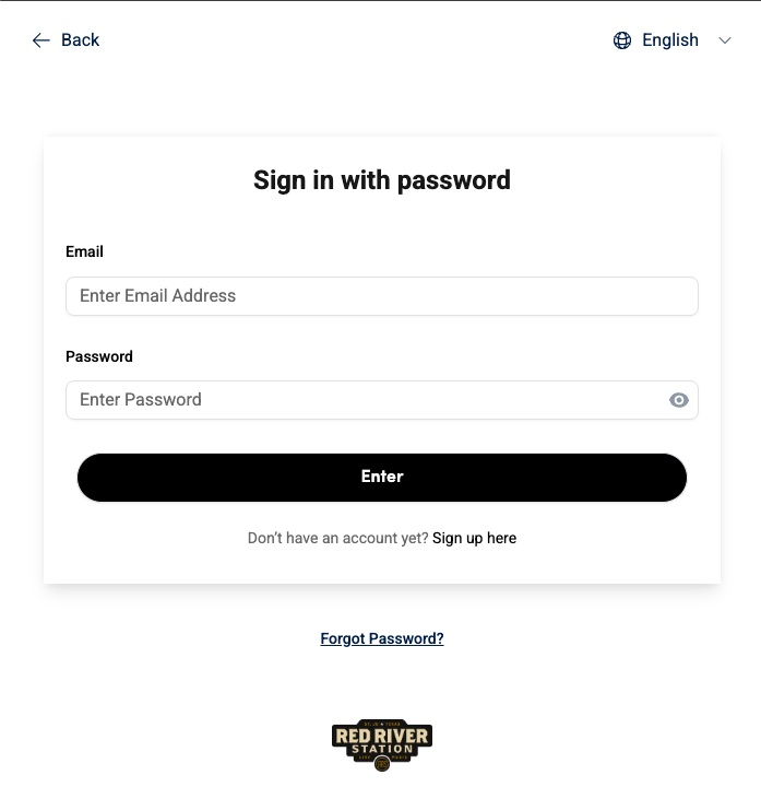 Sign in with your email and password